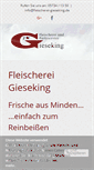Mobile Screenshot of fleischerei-gieseking.de