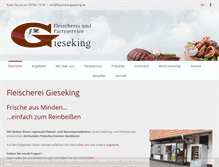 Tablet Screenshot of fleischerei-gieseking.de